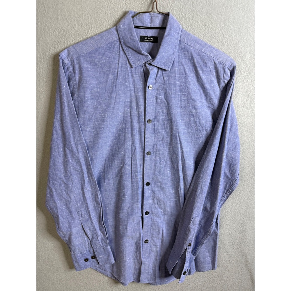 Alfani Button Up Men's Medium Regular‎ Fit Long Sleeve Dress Shirt